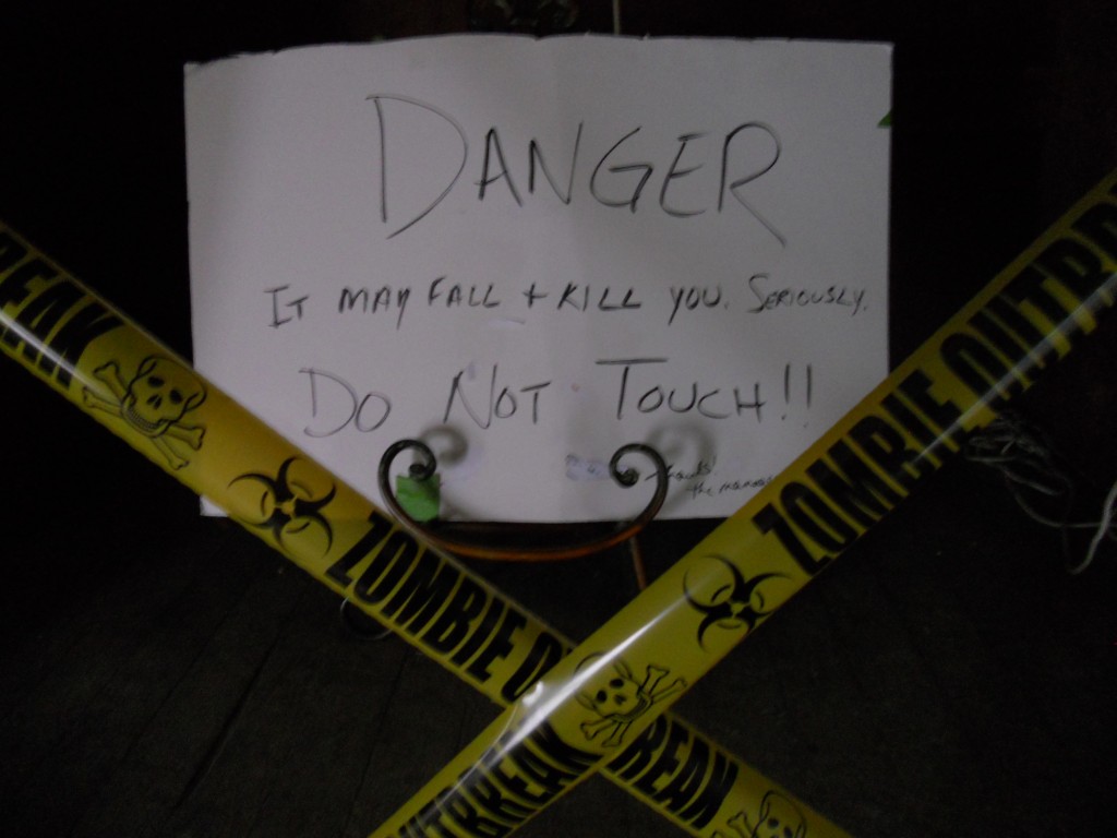 Danger Sign for Broken Elevator