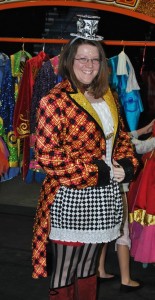 K in Vintage Ringmaster Coat from Wardrobe Archive